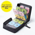 thumbnail image 2 of Funda para CD SANWA con capacidad para 240 unidades, soporte para Blu Ray, EVA, color negro, 2 of 9