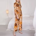 thumbnail image 3 of Fotbe Hippie Ditsy Floral Conjunto de Pijama de Manga Larga para Mujer con Estampado, Ropa de Dormir de 2 Piezas, Conjunto de Casa Suave y Cómodo con Bolsillos-XX-Large, 3 of 7