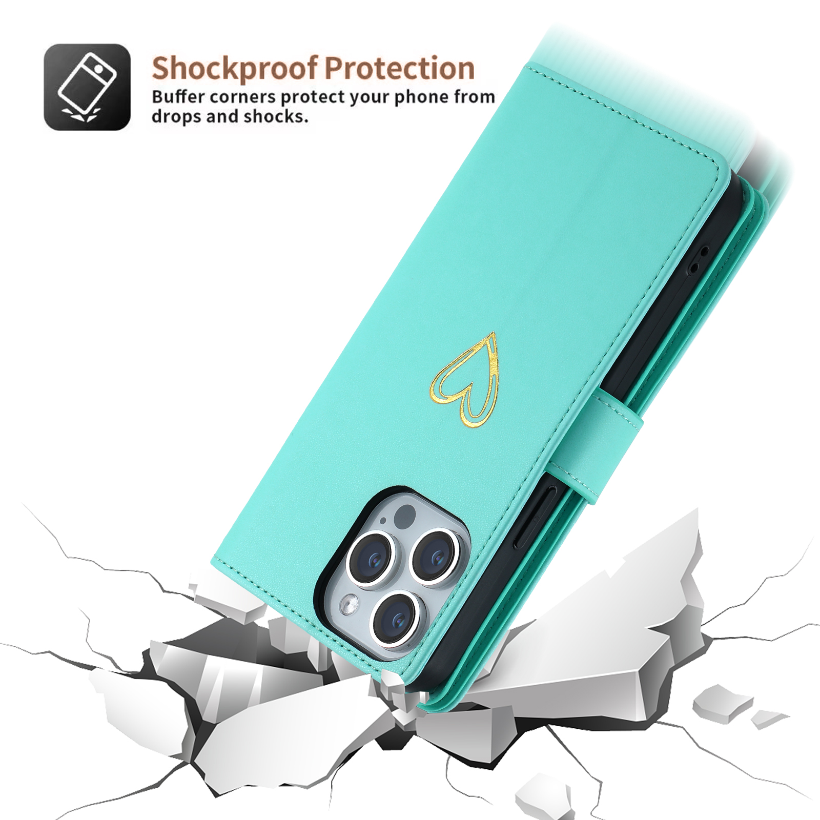Case for Tecno Spark 5 Pro Wallet phone case with zipper pocket, wrist strap, flip cover and built-in card slots.