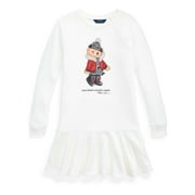 Polo Ralph Lauren NEVIS Girls' Polo Bear Atlantic Drop Waist Dress, US 4/4T