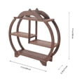 thumbnail image 2 of DEEPCRAFF Coffee Colored Wood Curio Storage Rack Antique Display Stand with Vintage Style, 2 of 6