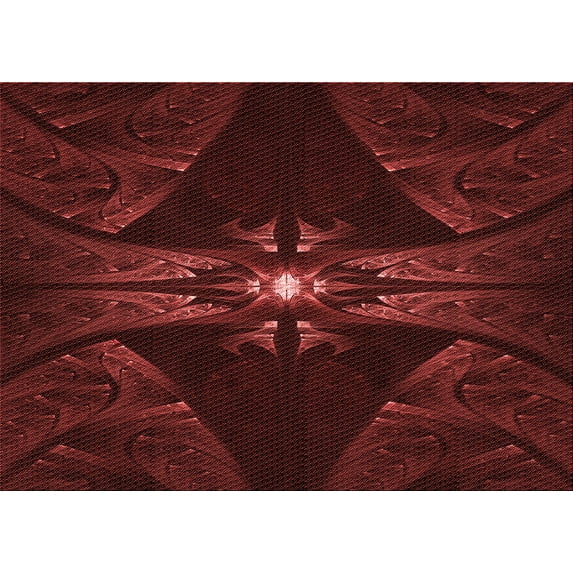 Ahgly Company Machine Washable Indoor Rectangle Transitional Fire Brick Red Area Rugs, 2' x 4'