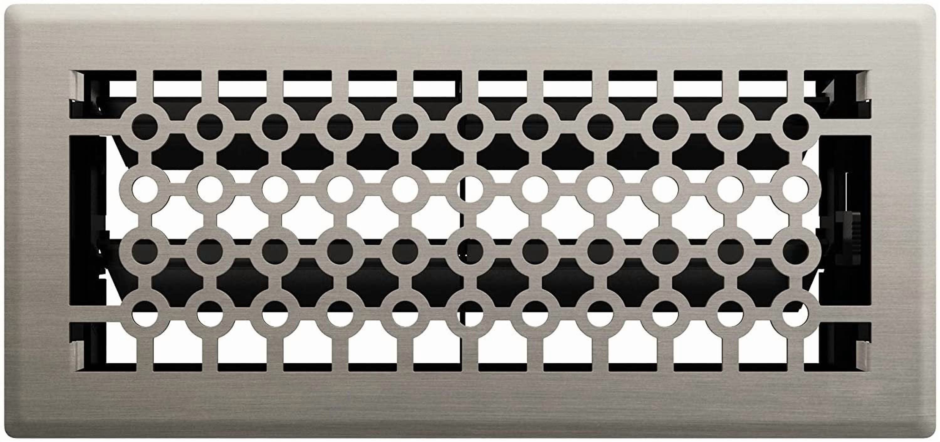 Imperial RG3410 San Francisco Decorative Floor Register, 4 x 10-Inch, Brushed Nickel, 5 Pack