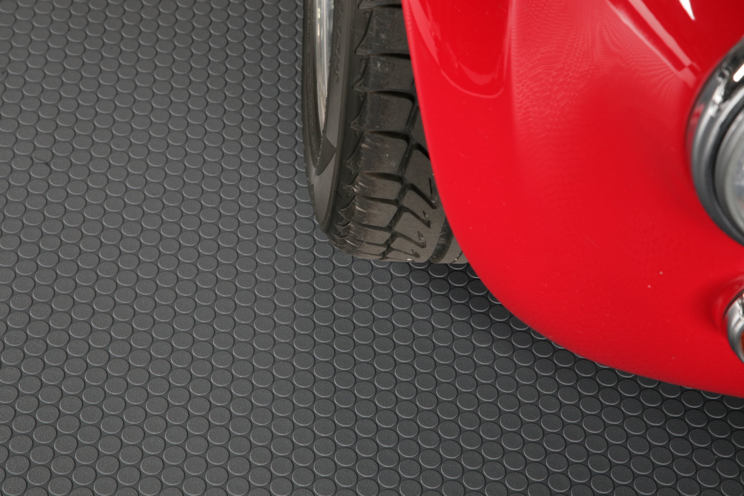 G-Floor 8.5' x 24' Small Coin Vinyl Garage Flooring Cover - Slate Grey