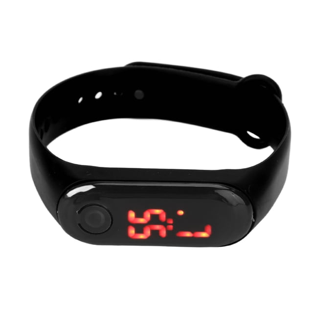 Children Electronic Watch, LED Function Mini Children Sports Electronic Watch Electronic Movement Silicone Watch Band For Everyday Wear For Sports Black