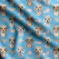 thumbnail image 1 of Soimoi Dog Print,Cotton Poplin, Sewing Fabric Sold by The Yard 42 Inch Wide,Sewing Craft Quilting/Quilt Making Fabric, Blue, 1 of 5