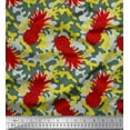 thumbnail image 1 of Soimoi Georgette Viscose Fabric Camouflage Texture & Pine Fruits Printed Craft Fabric by the Yard 42 Inch Wide, 1 of 1