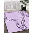 thumbnail image 3 of Ahgly Company Machine Washable Indoor Round Transitional Rich Lilac Purple Area Rugs, 8' Round, 3 of 7