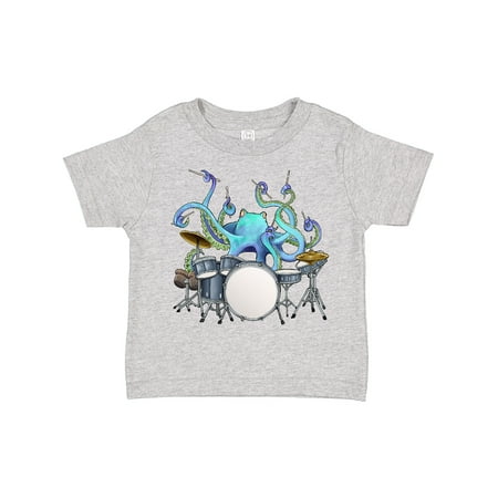 

Inktastic Cute Blue Octopus Drumming Gift Toddler Boy or Toddler Girl T-Shirt