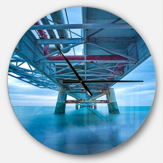 DesignArt Large Industrial Pier Large Wall Clock