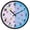 Lilac Tiny Flower Bow Dot, variant on Dailycode Night Light Wall Clock Glow in The Dark 12 inch Battery Operated Silent Luminous Clocks, Slate Grey Dense Palm Leaf