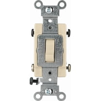 Leviton 120 Toggle Switch — Decora® Rocker-Style Design in White — UL ...
