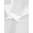 thumbnail image 6 of Haitryli Kids Girls Hater Lyrical Contemporary Dance Dress High Low Skirt Floral Lace Leotard Sleeveless Ballet Dancewear White 6, 6 of 7