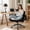 Chenille Black, variant on IPKIG Ergonomic Office Chair with Wheels and Flip-Up Arms, Wide Seat Swivel Desk Chair for Home Office, Computer, Vanity in Linen Blue