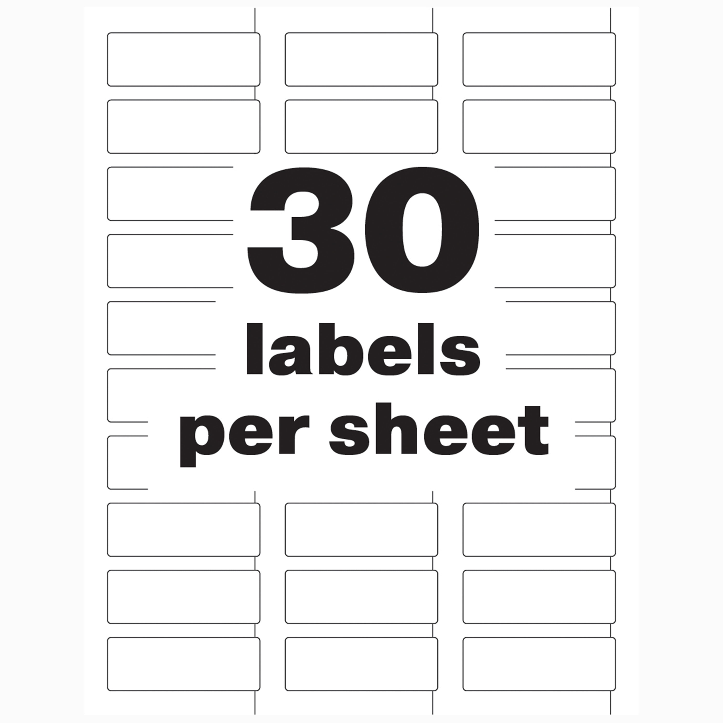 Avery PermaTrack Durable White Asset Tag Labels, 3/4" x 2", 240 Asset Tags (61526)