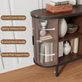 thumbnail image 4 of Vecenuy 47" Sideboard Buffet Cabinet with Storage, Sliding Door & Adjustable Shelf, Modern Coffee Bar Console Table for Kitchen Entryway, Dark Walnut, 4 of 7