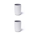 thumbnail image 2 of Injueey taza de cepillo soporte de cepillo hogar plástico simple baño accesorios de almacenamiento viaje Gris claro 2Conjunto, 2 of 6
