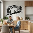 thumbnail image 4 of Skier Metal Wall Decor for Home and Outside - Wall-Mounted Geometric Wall Art Decor - Drop Shadow 3D Effect Wall Decoration for Living Room Bedroom, 4 of 9