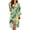 Banana Leaf Print, variant on Knee-Length Sleepwear for Home Spa, Elastic Cloth Long Sleeve Soft Robe, Fire Wolf Print