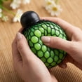 thumbnail image 4 of Relaxation Squeeze Toys Grape Burst Squishy Toy with Mesh Net and Popping Beads, 1 Piece, Green, for Relaxation, Sensory Toy, 4 of 6