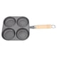 thumbnail image 5 of Sartén para huevos de 4 tazas, sartén para huevos de hierro fácil de limpiar, evita que se pegue, con mango de madera para el desayuno, 5 of 10