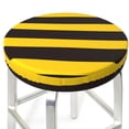 thumbnail image 3 of Lsque Bee Stripe Round Bar chair cushion covers Velvet Fabric Premium Comfort Protects from Scratches and Stains for 14-17 Inch Chair- 14 inch, 3 of 7