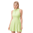 thumbnail image 2 of Vestido de Golf para Mujer, Vestido de Tenis con Bolsillos Cortos, Sin Mangas, Deportivo, para Entrenamiento, Atlético, Verde Fruta, XL, 2 of 8