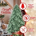 thumbnail image 2 of 6FT Blue-Green Tint Christmas Tree with 1878 PE+PVC Tips – Unique Full-Bodied Tree with Hinged Branches, Easy Assembly, Stable Metal Stand, Eye-Catching Holiday Decor, 2 of 9