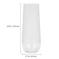 thumbnail image 3 of Stemless Plastic Champagne Flutes 6Pcs 9oz Unbreakable Glasses for Weddings, 3 of 7