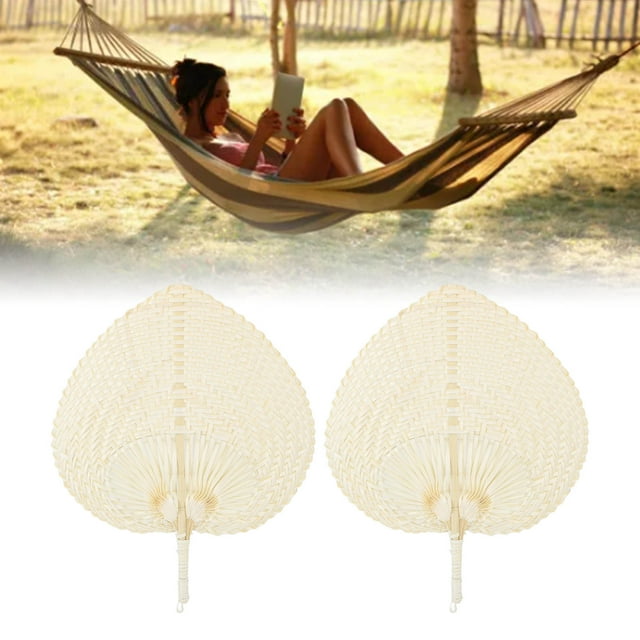 Ventilador trenzado de hoja ANGGREK Ventilador de mano estilo retro