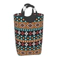 thumbnail image 6 of DouZhe 50L Rectangular Laundry Basket, Bohemian Ethnic Tribal Style Prints Waterproof Foldable Laundry Hamper with Aluminum Handles, 6 of 6