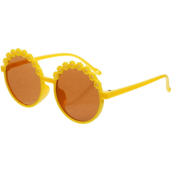 RENACLIPY 1 Pair Yellow Flower Sunglasses Lightweight Frame Decorative Eyewear for Outdoor and Party Use