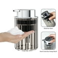 thumbnail image 4 of Foaming Soap Dispenser 7x12.7cm Clear Gray Plastic Refillable Pump Bottle for Bathroom Kitchen Hand Wash Lotion Shampoo Leakproof Rustproof Countertop Decor, 4 of 5