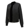 thumbnail image 4 of Pompotops Womens Jacket Waterproof Long Sleeve Coat Drawstring Hooded Outwear Solid Zipper Jackets, 4 of 9