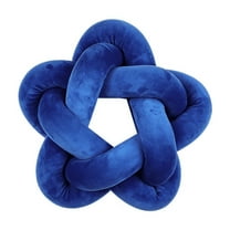 Star Shaped Knotted Pillow Soft Plush Throw Pillow Sofa Couch Bed Pillow Klein Blue 12.5In