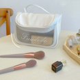 thumbnail image 4 of Convenient Portable Fashion Lipstick Simple Transparent Earphone Korean Style Makeup Bag Cosmetic Bag Storage Bag WHITE, 4 of 8