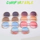 thumbnail image 5 of Minnieouse Gafas de sol clásicas de perlas adecuadas para cualquier ocasión Gafas de sol redondas Marco de PC Protección Marco blanco Champagn Type2 NO2, 5 of 6