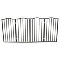 thumbnail image 3 of Dark Brown Arc Wooden Pet Gate - Freestanding, Foldable For Doorways, Stairs Or Home Simple To Use House Offers A Convenient Way Manage Your Pets, 3 of 5