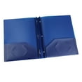 thumbnail image 2 of Folders with Pockets Durable Plastic Two Pocket Folder Casual Solid Colors Folder for Office Home Supplies Dark Blue 11.8 In, 2 of 7