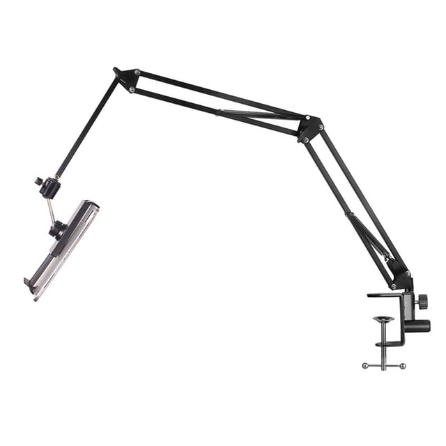 Soporte para tableta para cama Soporte para tableta Soporte para tableta en cama Soporte de rotación de 360 grados con brazo de aluminio resistente para pantallas de iPad, tableta, teléfono u otros