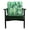 Green, variant on HomeMiYN Mid Century Modern Accent Chair with Wooden Frame, Faux Leather Reading Armchair for Living Room, Floral Print Faux Linen Back, Blue