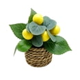 thumbnail image 7 of 3 Pc Artificial Lemon Tree with Woven Basket, Faux Lemon Decor for Kitchen Table, Countertop, Bedroom, Office, Spring Summer Home Decoration, 7 of 7