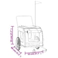thumbnail image 2 of vidaXL Pet Bike Trailer Bicycle Cargo Dog Stroller Oxford Fabric and Iron, 2 of 10