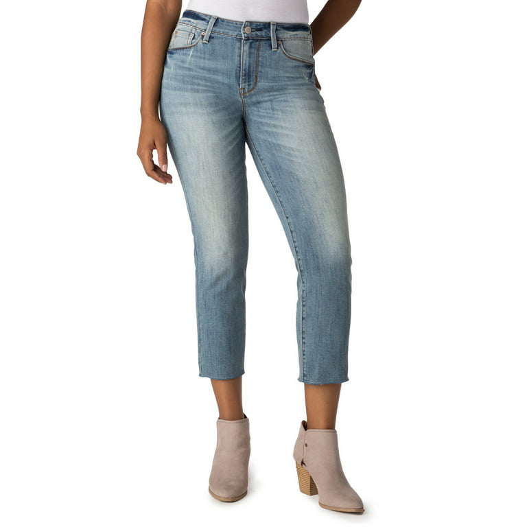 Signature by Levi Strauss & Co. Women's High Rise Slim Cropped Jeans -  Walmart.com
