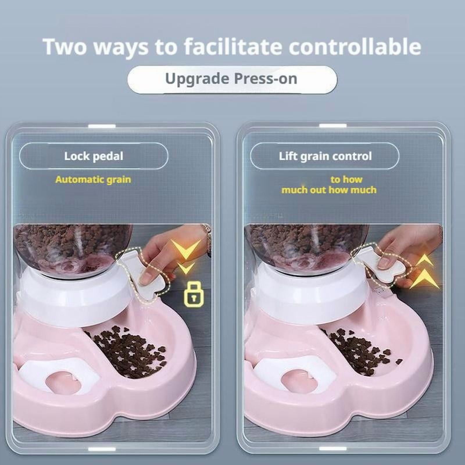 Cat bowl automatic feeder Automatic Dog Feeder Dog Cat Food Bowl With Water Fountain Large Capacity Pet Food Storage Dispenser
