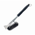 thumbnail image 2 of Stainless Steel BBQ Cleaning Brush, Reinforced Shovel Blade Three Head Wear Resistant Structure, Grill Scrubber Dirt Remover, Maintenance Tool for Oven Grill Mesh Outdoor Barbecue Daily Cleaning Care, 2 of 5