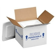 Polar Tech 205C Thermo Chill Insulated Carton with Foam Shipper, Small, 6 Length x 5 Width x 6-1/2 Depth (Case of 2)