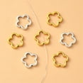 thumbnail image 3 of 1Bag 20Pcs 2 Colors Tibetan Style Alloy Bead Frames Lead Free & Cadmium Free Flower Antique Silver & Antique Golden 15x2mm Hole: 1.5mm 10pcs/color DIY, 3 of 5