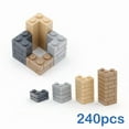 thumbnail image 2 of 240pcs DIY Building Blocks Thick wall Figures Bricks 1+2 Dots Educational Creative Size Compatible With Brand Toys for Children Red wine 240pcs, 2 of 4