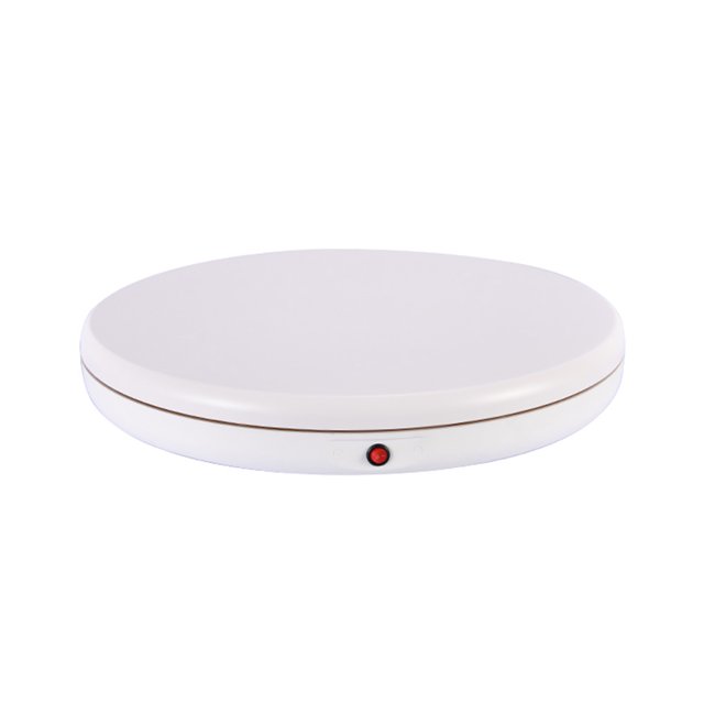 Graflsoa 17.7-Inch Remote-Controlled Electric Turntable, 360° Rotation, 100kg Capacity, Low Noise, White, 110-240V (4545A)
